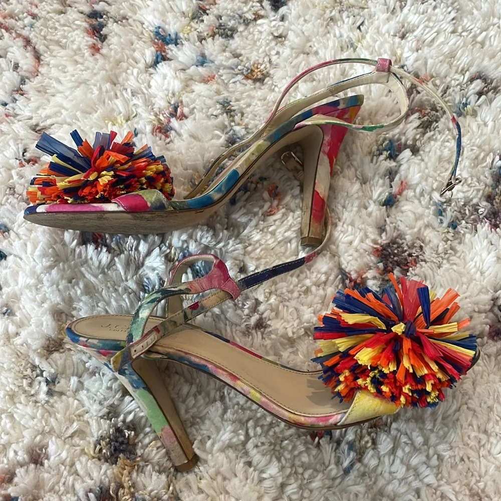 J Crew Colorful Heels - Picture 2 of 4
